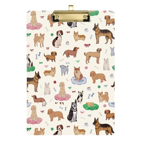 Kcldeci Goldene Acryl-Klemmbretter mit Hundeknochen und Schleifen, A4, Briefgröße, Klemmbrett für Klassenzimmer, Studenten, Lehrer, Frauen, Kinder, Silber, 30,5 x 22,9 cm Kcldeci Goldene Acryl-Klemmbretter mit Hundeknochen und Schleifen, A4, Briefgröße, Klemmbrett für Klassenzimmer, Studenten, Lehrer, Frauen, Kinder, Silber, 30,5 x 22,9 cm von Kcldeci