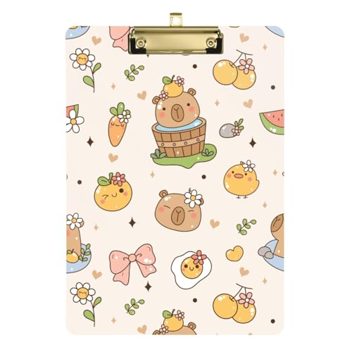 Kcldeci Groovy Capybara Acryl-Klemmbretter, A4, Briefgröße, Klemmbrett für Klassenzimmer, Studenten, Lehrer, Frauen, Kinder, Gold, 30,5 x 22,9 cm Kcldeci Groovy Capybara Acryl-Klemmbretter, A4, Briefgröße, Klemmbrett für Klassenzimmer, Studenten, Lehrer, Frauen, Kinder, Gold, 30,5 x 22,9 cm von Kcldeci