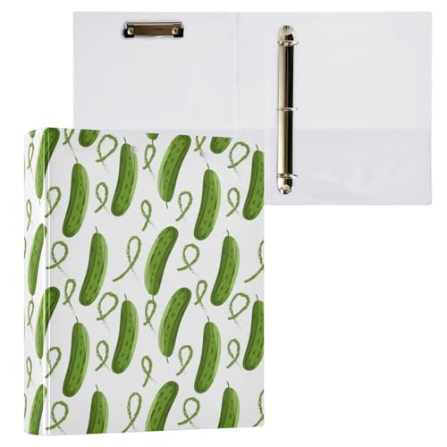 Kcldeci Gurken Cute Stripes 3-Ringbuch, 1 Packung, Klemmbretter, Ordner, 3,8 cm, runder Ring für Briefgröße, Hardcover-Ordner für Schule, Büro und Zuhause Kcldeci Gurken Cute Stripes 3-Ringbuch, 1 Packung, Klemmbretter, Ordner, 3,8 cm, runder Ring für Briefgröße, Hardcover-Ordner für Schule, Büro und Zuhause von Kcldeci