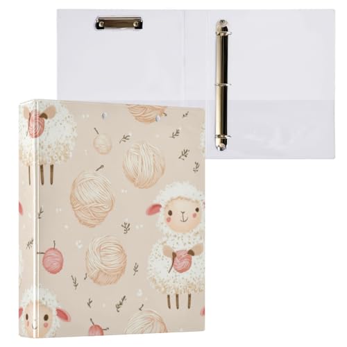 Kcldeci Hardcover 3-Ringbuch, Schafbeige, 3,8 cm, runde Ringordner, Organizer, 200 Blatt für Büro, Zuhause, Schulanfang, 2 Stück Kcldeci Hardcover 3-Ringbuch, Schafbeige, 3,8 cm, runde Ringordner, Organizer, 200 Blatt für Büro, Zuhause, Schulanfang, 2 Stück von Kcldeci