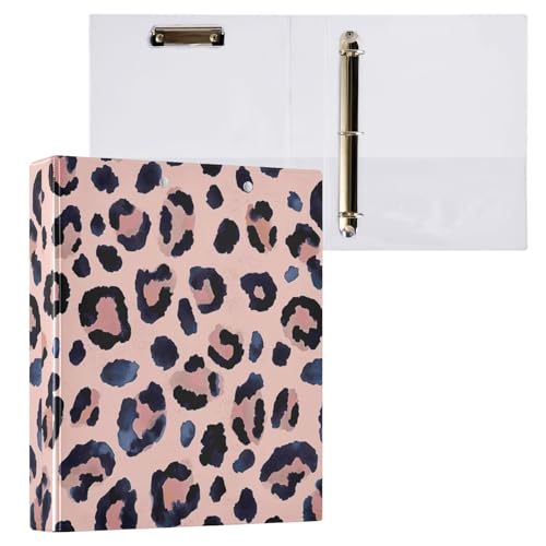 Kcldeci Hardcover 3-Ringbuch für Papier in Briefgröße, Leopardenmuster, 3,8 cm, runde Ringe, Ordner-Organizer für Schule/Büro, 2 Stück Kcldeci Hardcover 3-Ringbuch für Papier in Briefgröße, Leopardenmuster, 3,8 cm, runde Ringe, Ordner-Organizer für Schule/Büro, 2 Stück von Kcldeci