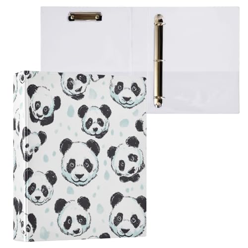 Kcldeci Hardcover 3-Ringbuch für Papier in Briefgröße, Panda-Muster, 3,8 cm, runde Ringe, Ordner-Organizer für Schule/Büro, 2 Stück Kcldeci Hardcover 3-Ringbuch für Papier in Briefgröße, Panda-Muster, 3,8 cm, runde Ringe, Ordner-Organizer für Schule/Büro, 2 Stück von Kcldeci