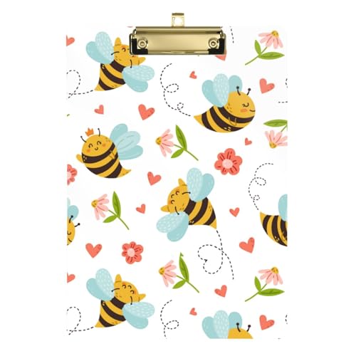Kcldeci Honey Bee Acryl-Klemmbretter, Standard-Buchstabe, A4, Klemmbretter für Klassenzimmer, Lehrer, Frauen, Klemmbrett, Büro, Schulbedarf, Gold, 30,5 x 22,9 cm Kcldeci Honey Bee Acryl-Klemmbretter, Standard-Buchstabe, A4, Klemmbretter für Klassenzimmer, Lehrer, Frauen, Klemmbrett, Büro, Schulbedarf, Gold, 30,5 x 22,9 cm von Kcldeci