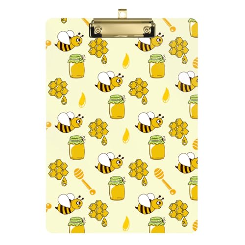 Kcldeci Honigbienen Waben-Klemmbretter aus Acryl, Standard-Buchstabe, A4, Klemmbretter für Klassenzimmer, Lehrer, Frauen, Klemmbrett, Büro, Schulbedarf, Silber, 30,5 x 22,9 cm Kcldeci Honigbienen Waben-Klemmbretter aus Acryl, Standard-Buchstabe, A4, Klemmbretter für Klassenzimmer, Lehrer, Frauen, Klemmbrett, Büro, Schulbedarf, Silber, 30,5 x 22,9 cm von Kcldeci