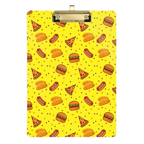 Kcldeci Junk Food Delicious Acryl-Klemmbretter, Standard-Buchstabe, A4, Klemmbretter für Klassenzimmer, Lehrer, Frauen, Klemmbrett, Büro, Schulbedarf, Silber, 30,5 x 22,9 cm Kcldeci Junk Food Delicious Acryl-Klemmbretter, Standard-Buchstabe, A4, Klemmbretter für Klassenzimmer, Lehrer, Frauen, Klemmbrett, Büro, Schulbedarf, Silber, 30,5 x 22,9 cm von Kcldeci