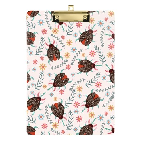 Kcldeci Käfer Acryl-Klemmbretter Standard-Buchstabe A4 Größe Klemmbretter für Klassenzimmer, Lehrer, Frauen, Klemmbrett, Büro, Schulbedarf, Gold, 30,5 x 22,9 cm Kcldeci Käfer Acryl-Klemmbretter Standard-Buchstabe A4 Größe Klemmbretter für Klassenzimmer, Lehrer, Frauen, Klemmbrett, Büro, Schulbedarf, Gold, 30,5 x 22,9 cm von Kcldeci