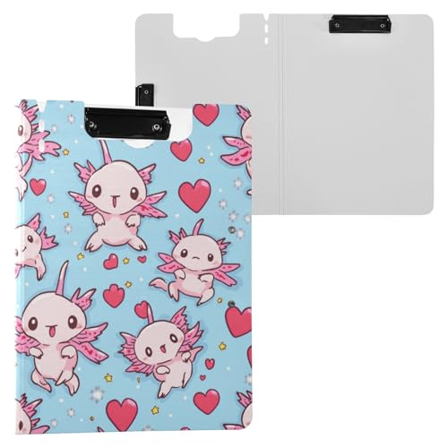 Kcldeci Kawaii Axolotl Klemmbrett-Ordner, A4, faltbare Klemmbretter, Aktenordner, Klapp-Schreibblock für Memo-Formulare, Dokumente, Schule, Büro, Arbeit Kcldeci Kawaii Axolotl Klemmbrett-Ordner, A4, faltbare Klemmbretter, Aktenordner, Klapp-Schreibblock für Memo-Formulare, Dokumente, Schule, Büro, Arbeit von Kcldeci