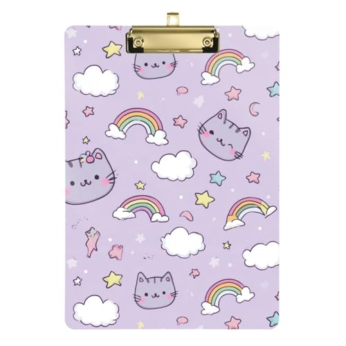 Kcldeci Kawaii Klemmbrett mit Katzengesicht, Acryl, A4-Größe, Klemmbretter für Klassenzimmer, Krankenpflege, Hartfaserplatte für Bürobedarf, Schule, Gold, 30,5 x 22,9 cm Kcldeci Kawaii Klemmbrett mit Katzengesicht, Acryl, A4-Größe, Klemmbretter für Klassenzimmer, Krankenpflege, Hartfaserplatte für Bürobedarf, Schule, Gold, 30,5 x 22,9 cm von Kcldeci