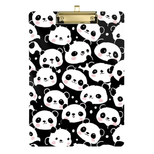 Kcldeci Kawaii-Klemmbrett mit Panda-Muster, Acryl, A4-Größe, Klemmbretter für Klassenzimmer, Krankenpflege, Hartfaserplatte für Bürobedarf, Schule, Gold, 30,5 x 22,9 cm Kcldeci Kawaii-Klemmbrett mit Panda-Muster, Acryl, A4-Größe, Klemmbretter für Klassenzimmer, Krankenpflege, Hartfaserplatte für Bürobedarf, Schule, Gold, 30,5 x 22,9 cm von Kcldeci