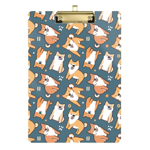 Kcldeci Klemmbrett aus Acryl, Cartoon-Hund, Standard-A4, Briefgröße, Klemmbrett für Klassenzimmer, Schule und Büro, für Kinder, Studenten, Lehrer, Gold, 30,5 x 22,9 cm Kcldeci Klemmbrett aus Acryl, Cartoon-Hund, Standard-A4, Briefgröße, Klemmbrett für Klassenzimmer, Schule und Büro, für Kinder, Studenten, Lehrer, Gold, 30,5 x 22,9 cm von Kcldeci