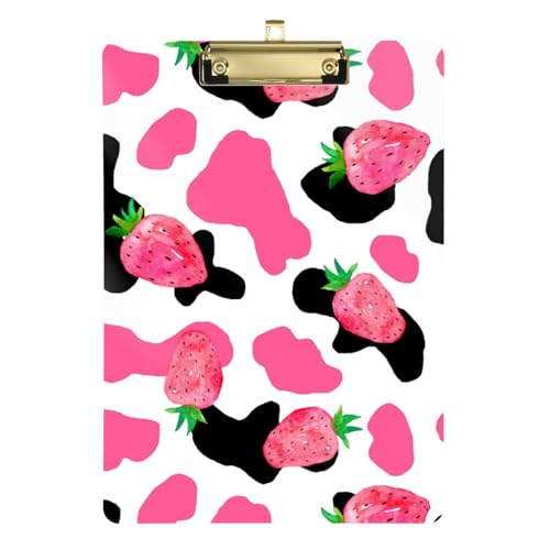 Kcldeci Klemmbrett aus Acryl mit Kuh-Aufdruck, Erdbeerrosa, A4, Briefgröße, Klemmbrett für Klassenzimmer, Studenten, Lehrer, Frauen, Kinder, Silber, 30,5 x 22,9 cm Kcldeci Klemmbrett aus Acryl mit Kuh-Aufdruck, Erdbeerrosa, A4, Briefgröße, Klemmbrett für Klassenzimmer, Studenten, Lehrer, Frauen, Kinder, Silber, 30,5 x 22,9 cm von Kcldeci