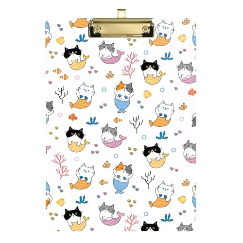 Kcldeci Klemmbrett mit Cartoon-Meerjungfrau-Katze, Acryl, A4, Briefgröße, Klemmbrett für Klassenzimmer, Studenten, Lehrer, Frauen, Kinder, Gold, 30,5 x 22,9 cm Kcldeci Klemmbrett mit Cartoon-Meerjungfrau-Katze, Acryl, A4, Briefgröße, Klemmbrett für Klassenzimmer, Studenten, Lehrer, Frauen, Kinder, Gold, 30,5 x 22,9 cm von Kcldeci