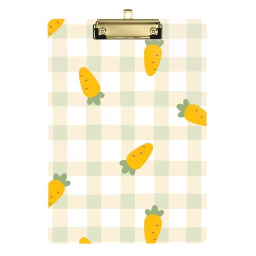 Kcldeci Klemmbretter aus Acryl, Gingham-Karotten, Karotten, Standard-Buchstabe, A4, Klemmbretter für Klassenzimmer, Lehrer, Frauen, Klemmbrett, Büro, Schulbedarf, Silber, 30,5 x 22,9 cm Kcldeci Klemmbretter aus Acryl, Gingham-Karotten, Karotten, Standard-Buchstabe, A4, Klemmbretter für Klassenzimmer, Lehrer, Frauen, Klemmbrett, Büro, Schulbedarf, Silber, 30,5 x 22,9 cm von Kcldeci
