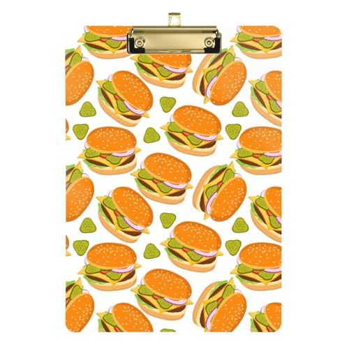 Kcldeci Klemmbretter aus Acryl, Motiv: Cartoon-Hamburger, Standard-Buchstabe, A4, Klemmbretter für Klassenzimmer, Lehrer, Frauen, Klemmbrett, Büro, Schulbedarf, Gold, 30,5 x 22,9 cm Kcldeci Klemmbretter aus Acryl, Motiv: Cartoon-Hamburger, Standard-Buchstabe, A4, Klemmbretter für Klassenzimmer, Lehrer, Frauen, Klemmbrett, Büro, Schulbedarf, Gold, 30,5 x 22,9 cm von Kcldeci
