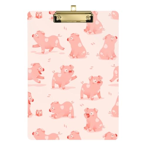 Kcldeci Klemmbretter aus Acryl, Motiv: rosa Schwein, Standard-Buchstabe, A4, Klemmbretter für Klassenzimmer, Lehrer, Frauen, Klemmbrett, Büro, Schulbedarf, Gold, 30,5 x 22,9 cm Kcldeci Klemmbretter aus Acryl, Motiv: rosa Schwein, Standard-Buchstabe, A4, Klemmbretter für Klassenzimmer, Lehrer, Frauen, Klemmbrett, Büro, Schulbedarf, Gold, 30,5 x 22,9 cm von Kcldeci