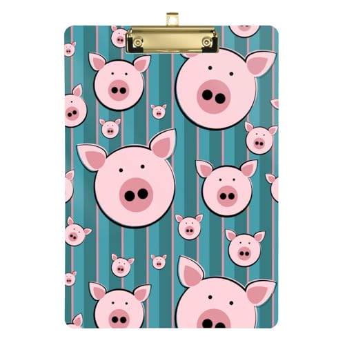 Kcldeci Klemmbretter aus Acryl mit lustigen rosa Schweinegesichtern, Standard-Buchstabe, A4, Klemmbretter für Klassenzimmer, Lehrer, Frauen, Klemmbrett, Büro, Schulbedarf, Silber, 30,5 x 22,9 cm Kcldeci Klemmbretter aus Acryl mit lustigen rosa Schweinegesichtern, Standard-Buchstabe, A4, Klemmbretter für Klassenzimmer, Lehrer, Frauen, Klemmbrett, Büro, Schulbedarf, Silber, 30,5 x 22,9 cm von Kcldeci