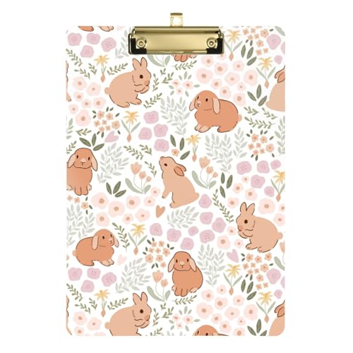 Kcldeci Klemmbretter mit Osterhasen-Blumenmuster, Standard-Buchstabe, A4, Klemmbretter für Klassenzimmer, Lehrer, Frauen, Klemmbrett, Büro, Schulbedarf, Silber, 30,5 x 22,9 cm Kcldeci Klemmbretter mit Osterhasen-Blumenmuster, Standard-Buchstabe, A4, Klemmbretter für Klassenzimmer, Lehrer, Frauen, Klemmbrett, Büro, Schulbedarf, Silber, 30,5 x 22,9 cm von Kcldeci