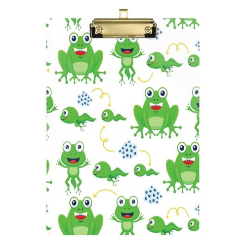 Kcldeci Lustige Frosch-Klemmbretter aus Acryl, Cartoon-Motiv, Standard-Buchstabe, A4, Klemmbretter für Klassenzimmer, Lehrer, Frauen, Klemmbrett, Büro, Schulbedarf, Gold, 30,5 x 22,9 cm Kcldeci Lustige Frosch-Klemmbretter aus Acryl, Cartoon-Motiv, Standard-Buchstabe, A4, Klemmbretter für Klassenzimmer, Lehrer, Frauen, Klemmbrett, Büro, Schulbedarf, Gold, 30,5 x 22,9 cm von Kcldeci