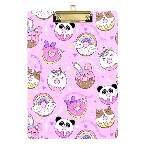 Kcldeci Niedliche Donuts-Grafik mit Herzen, Acryl-Klemmbretter, A4, Briefgröße, Klemmbrett für Klassenzimmer, Studenten, Lehrer, Frauen, Kinder, Silber, 30,5 x 22,9 cm Kcldeci Niedliche Donuts-Grafik mit Herzen, Acryl-Klemmbretter, A4, Briefgröße, Klemmbrett für Klassenzimmer, Studenten, Lehrer, Frauen, Kinder, Silber, 30,5 x 22,9 cm von Kcldeci