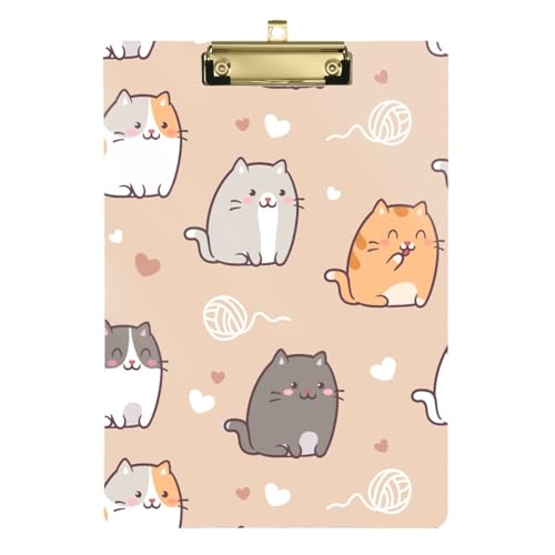 Kcldeci Niedliche Kawaii-Katzen-Klemmbretter aus Acryl, A4, Briefgröße, Klemmbrett für Klassenzimmer, Studenten, Lehrer, Frauen, Kinder, Silber, 30,5 x 22,9 cm Kcldeci Niedliche Kawaii-Katzen-Klemmbretter aus Acryl, A4, Briefgröße, Klemmbrett für Klassenzimmer, Studenten, Lehrer, Frauen, Kinder, Silber, 30,5 x 22,9 cm von Kcldeci