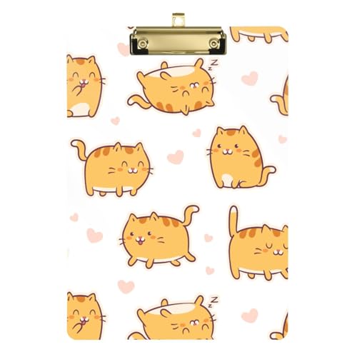 Kcldeci Niedliche Kawaii-Klemmbretter mit roten Katzen und weißen Kätzchen, Acryl, A4, Briefgröße, Klemmbrett für Klassenzimmer, Studenten, Lehrer, Frauen, Kinder, Silber, 30,5 x 22,9 cm Kcldeci Niedliche Kawaii-Klemmbretter mit roten Katzen und weißen Kätzchen, Acryl, A4, Briefgröße, Klemmbrett für Klassenzimmer, Studenten, Lehrer, Frauen, Kinder, Silber, 30,5 x 22,9 cm von Kcldeci