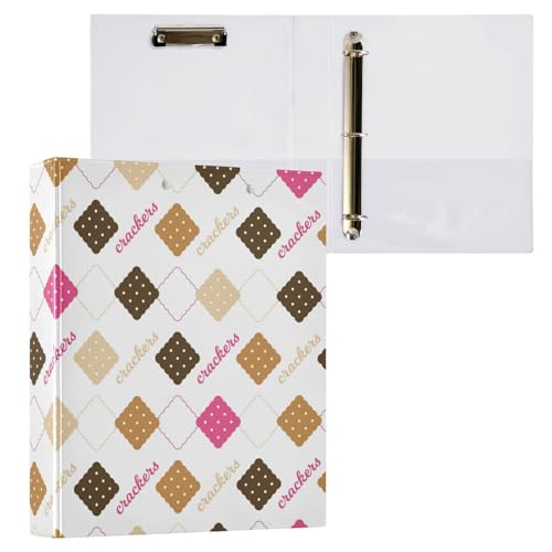 Kcldeci Niedliche Knallbonbons mit 3 Ringen, Klemmbretter, 3,8 cm, runder Ring für Papier, Hardcover für Schule, Büro und Zuhause von Kcldeci