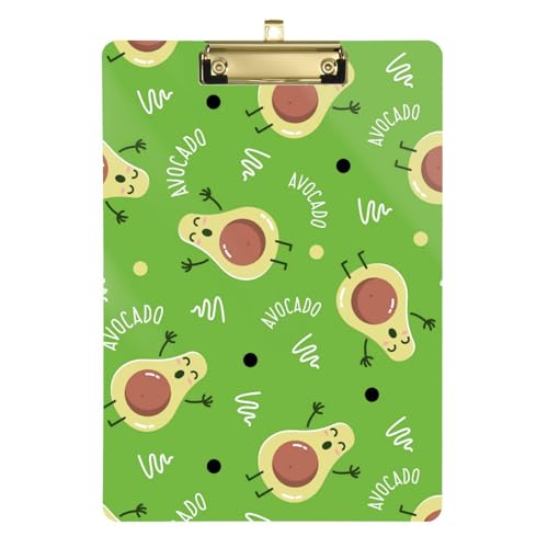 Kcldeci Niedliche Obst-Avocado-Acryl-Klemmbretter, A4, Briefgröße, Klemmbrett für Klassenzimmer, Studenten, Lehrer, Frauen, Kinder, Gold, 30,5 x 22,9 cm Kcldeci Niedliche Obst-Avocado-Acryl-Klemmbretter, A4, Briefgröße, Klemmbrett für Klassenzimmer, Studenten, Lehrer, Frauen, Kinder, Gold, 30,5 x 22,9 cm von Kcldeci