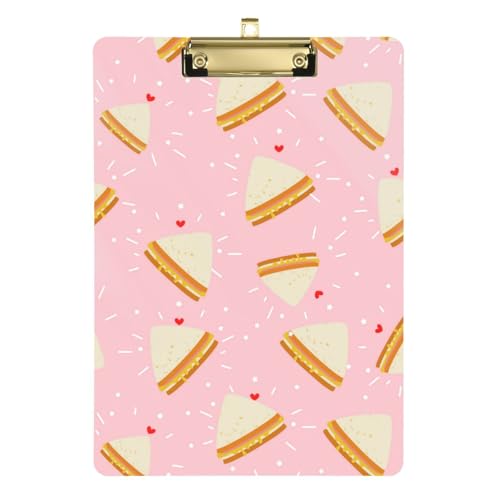 Kcldeci Niedliche Sandwiches auf rosa Acryl-Klemmbrettern, Standard-Buchstabe, A4, Klemmbretter für Klassenzimmer, Lehrer, Frauen, Klemmbrett, Büro, Schulbedarf, Gold, 30,5 x 22,9 cm Kcldeci Niedliche Sandwiches auf rosa Acryl-Klemmbrettern, Standard-Buchstabe, A4, Klemmbretter für Klassenzimmer, Lehrer, Frauen, Klemmbrett, Büro, Schulbedarf, Gold, 30,5 x 22,9 cm von Kcldeci