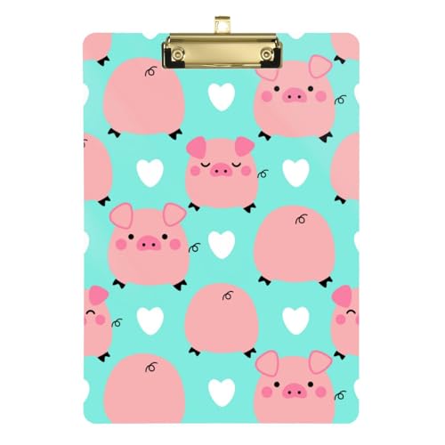 Kcldeci Niedliche Schweine Liebesherz Acryl-Klemmbretter Standard-Buchstabe A4 Größe Klemmbretter für Klassenzimmer, Lehrer, Frauen, Klemmbrett, Büro, Schulbedarf, Gold, 30,5 x 22,9 cm Kcldeci Niedliche Schweine Liebesherz Acryl-Klemmbretter Standard-Buchstabe A4 Größe Klemmbretter für Klassenzimmer, Lehrer, Frauen, Klemmbrett, Büro, Schulbedarf, Gold, 30,5 x 22,9 cm von Kcldeci