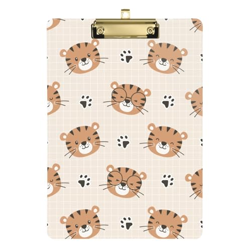 Kcldeci Niedliche Tiger-Cartoon-Acryl-Klemmbretter, Standard-Buchstabe, A4, Klemmbretter für Klassenzimmer, Lehrer, Frauen, Klemmbrett, Büro, Schulbedarf, Gold, 30,5 x 22,9 cm Kcldeci Niedliche Tiger-Cartoon-Acryl-Klemmbretter, Standard-Buchstabe, A4, Klemmbretter für Klassenzimmer, Lehrer, Frauen, Klemmbrett, Büro, Schulbedarf, Gold, 30,5 x 22,9 cm von Kcldeci