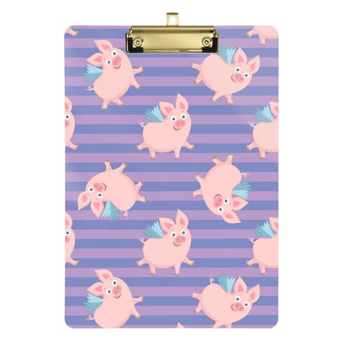 Kcldeci Niedliche fliegende Schweine-Acryl-Klemmbretter, Standard-Buchstabe, A4, Klemmbretter für Klassenzimmer, Lehrer, Frauen, Klemmbrett, Büro, Schulbedarf, Silber, 30,5 x 22,9 cm Kcldeci Niedliche fliegende Schweine-Acryl-Klemmbretter, Standard-Buchstabe, A4, Klemmbretter für Klassenzimmer, Lehrer, Frauen, Klemmbrett, Büro, Schulbedarf, Silber, 30,5 x 22,9 cm von Kcldeci