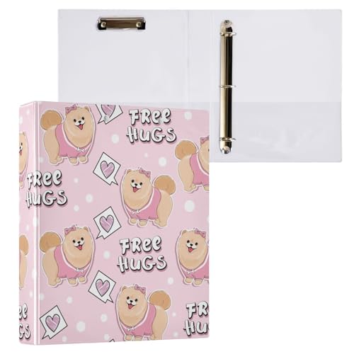 Kcldeci Niedlicher Aufkleber mit 3 Ringen, 3,8 cm, runder Ring für Papier in Briefgröße, Hardcover-Ordner für Schule, Büro und Zuhause, 1 Stück von Kcldeci
