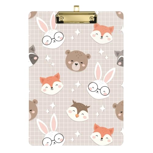 Kcldeci Niedliches Cartoon-Fuchs-Waschbär-Klemmbrett aus Acryl, A4, Briefgröße, Klemmbrett für Klassenzimmer, Studenten, Lehrer, Frauen, Kinder, Silber, 30,5 x 22,9 cm Kcldeci Niedliches Cartoon-Fuchs-Waschbär-Klemmbrett aus Acryl, A4, Briefgröße, Klemmbrett für Klassenzimmer, Studenten, Lehrer, Frauen, Kinder, Silber, 30,5 x 22,9 cm von Kcldeci