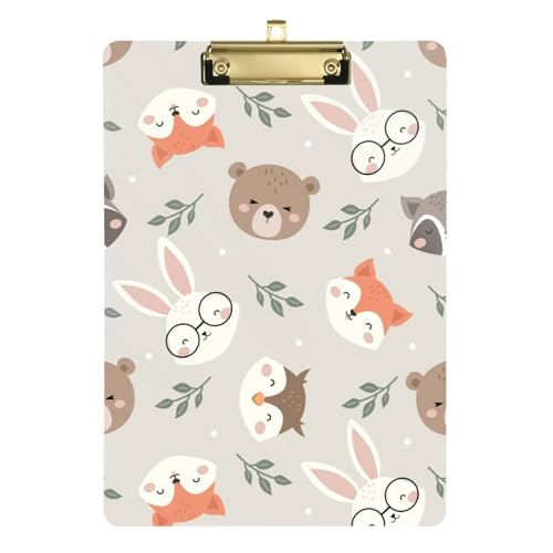 Kcldeci Niedliches Cartoon-Klemmbrett aus Acryl, Fuchs, Waschbär, Kaninchen, A4, Briefgröße, Klemmbrett für Klassenzimmer, Studenten, Lehrer, Frauen, Kinder, Silber, 30,5 x 22,9 cm Kcldeci Niedliches Cartoon-Klemmbrett aus Acryl, Fuchs, Waschbär, Kaninchen, A4, Briefgröße, Klemmbrett für Klassenzimmer, Studenten, Lehrer, Frauen, Kinder, Silber, 30,5 x 22,9 cm von Kcldeci