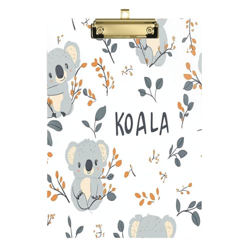 Kcldeci Niedliches Cartoon-Koala-Klemmbrett aus Acryl, A4-Größe, Klemmbretter für Klassenzimmer, Krankenpflege, Hartfaserplatte für Bürobedarf, Schule, Silber, 30,5 x 22,9 cm Kcldeci Niedliches Cartoon-Koala-Klemmbrett aus Acryl, A4-Größe, Klemmbretter für Klassenzimmer, Krankenpflege, Hartfaserplatte für Bürobedarf, Schule, Silber, 30,5 x 22,9 cm von Kcldeci