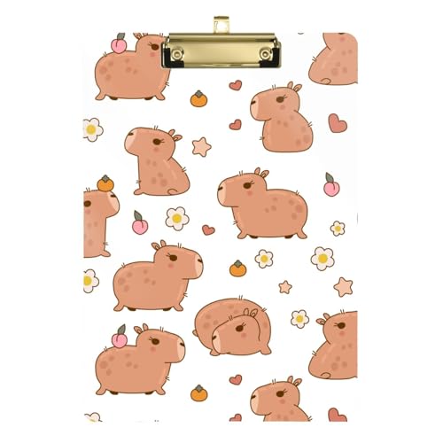 Kcldeci Niedliches und lustiges Capybara-Acryl-Klemmbrett, A4, Briefgröße, Klemmbrett für Klassenzimmer, Studenten, Lehrer, Frauen, Kinder, Gold, 30,5 x 22,9 cm Kcldeci Niedliches und lustiges Capybara-Acryl-Klemmbrett, A4, Briefgröße, Klemmbrett für Klassenzimmer, Studenten, Lehrer, Frauen, Kinder, Gold, 30,5 x 22,9 cm von Kcldeci