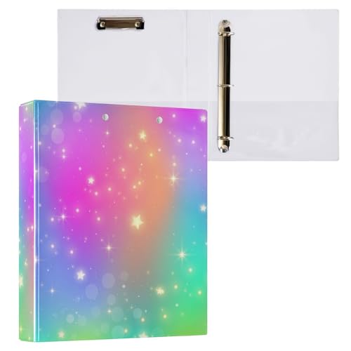 Kcldeci Regenbogen-Einhorn-Fantasy-3-Ringbuch, 1 Packung, 3,8 cm, runder Ring für Papier, Hardcover für Schule, Büro und Zuhause Kcldeci Regenbogen-Einhorn-Fantasy-3-Ringbuch, 1 Packung, 3,8 cm, runder Ring für Papier, Hardcover für Schule, Büro und Zuhause von Kcldeci