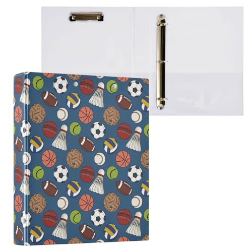 Kcldeci Ringbuch mit 3 Ringen, 3,8 cm, runder Ring für Briefpapier, Hardcover-Ordner für Schule, Büro und Zuhause von Kcldeci