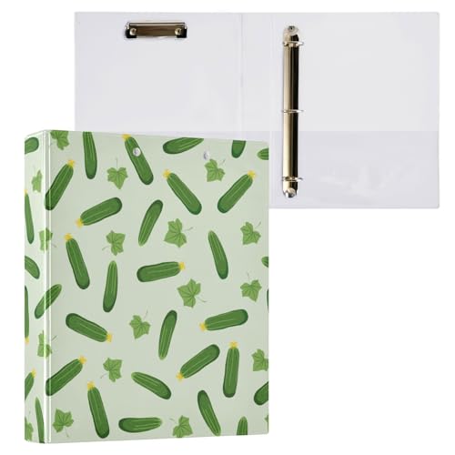 Kcldeci Ringbuch mit 3 Ringen, Grün, Gurken und Blätter, 1 Packung, Klemmbretter, 3,8 cm, runder Ring für Papier, Hardcover für Schule, Büro und Zuhause Kcldeci Ringbuch mit 3 Ringen, Grün, Gurken und Blätter, 1 Packung, Klemmbretter, 3,8 cm, runder Ring für Papier, Hardcover für Schule, Büro und Zuhause von Kcldeci