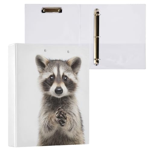 Kcldeci Ringbuch mit 3 Ringen, Hardcover, niedlicher Waschbär, 3,8 cm, runde Ringe mit Innentaschen, Schule, Büro, Rezeptkarten, Ordner, Organizer, 2 Stück Kcldeci Ringbuch mit 3 Ringen, Hardcover, niedlicher Waschbär, 3,8 cm, runde Ringe mit Innentaschen, Schule, Büro, Rezeptkarten, Ordner, Organizer, 2 Stück von Kcldeci