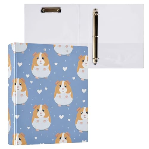 Kcldeci Ringbuch mit 3 Ringen, Hardcover, niedliches Meerschweinchen, 3,8 cm, runde Ringe mit Innentaschen, Schule, Büro, Rezeptkarten, Ordner, Organizer, 2 Stück Kcldeci Ringbuch mit 3 Ringen, Hardcover, niedliches Meerschweinchen, 3,8 cm, runde Ringe mit Innentaschen, Schule, Büro, Rezeptkarten, Ordner, Organizer, 2 Stück von Kcldeci