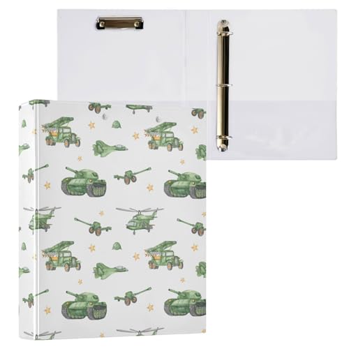 Kcldeci Ringbuch mit 3 Ringen, Klemmbretter, 3,8 cm, runder Ring für Briefpapier, Hardcover-Ordner für Schule, Büro und Zuhause von Kcldeci