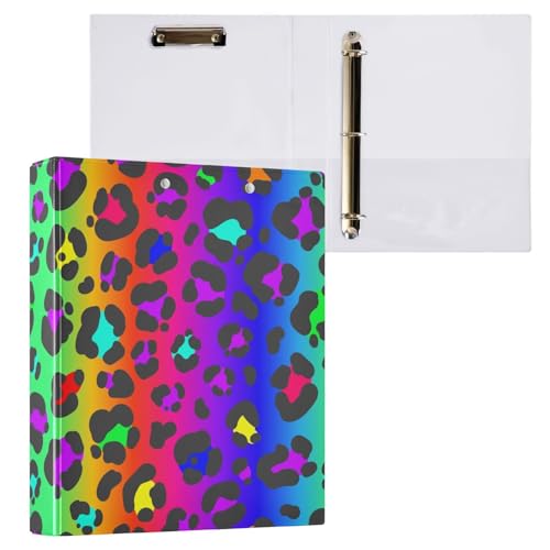 Kcldeci Ringbuch mit 3 Ringen, Leopardenmuster, Regenbogen-Tiermuster, 1 Packung, 3,8 cm, runder Ring für Briefgröße, Hardcover-Ordner für Schule, Büro und Zuhause Kcldeci Ringbuch mit 3 Ringen, Leopardenmuster, Regenbogen-Tiermuster, 1 Packung, 3,8 cm, runder Ring für Briefgröße, Hardcover-Ordner für Schule, Büro und Zuhause von Kcldeci