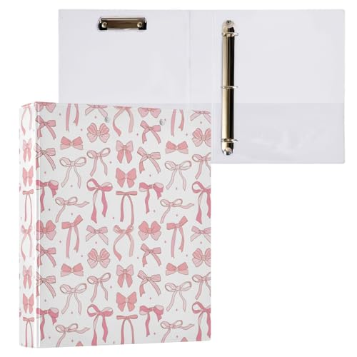 Kcldeci Ringbuch mit 3 Ringen, niedlich, kokett, rosa Schleife, 1 Packung, Klemmbretter, Aktenordner mit 3,8 cm rundem Ring für Papier, Hardcover für Schule, Büro und Zuhause Kcldeci Ringbuch mit 3 Ringen, niedlich, kokett, rosa Schleife, 1 Packung, Klemmbretter, Aktenordner mit 3,8 cm rundem Ring für Papier, Hardcover für Schule, Büro und Zuhause von Kcldeci
