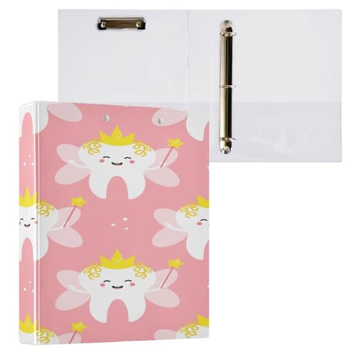 Kcldeci Ringbuch mit 3 Ringen, niedlicher Zahnfee, Cartoon-Drei-Ringbuch mit 2,5 cm rundem Ring für Papier in Briefgröße, Hardcover-Ordner für Schule, Büro und Zuhause Kcldeci Ringbuch mit 3 Ringen, niedlicher Zahnfee, Cartoon-Drei-Ringbuch mit 2,5 cm rundem Ring für Papier in Briefgröße, Hardcover-Ordner für Schule, Büro und Zuhause von Kcldeci