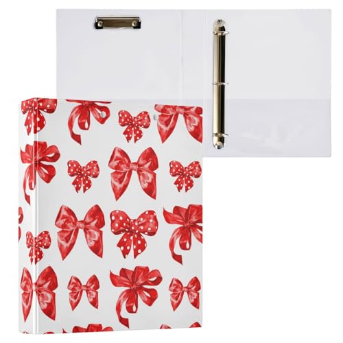 Kcldeci Schleife, 3-Ringbuch, 1 Packung, Klemmbretter, Ordner, 3,8 cm, runder Ring für Papier, Hardcover für Schule, Büro und Zuhause von Kcldeci