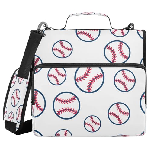 Kcldeci Softball-Baseball-Reißverschluss, Trapperhalter, Organizer, 3,8 cm, 3-Ringbuch, Fächermappe für Schule und Büro Kcldeci Softball-Baseball-Reißverschluss, Trapperhalter, Organizer, 3,8 cm, 3-Ringbuch, Fächermappe für Schule und Büro von Kcldeci