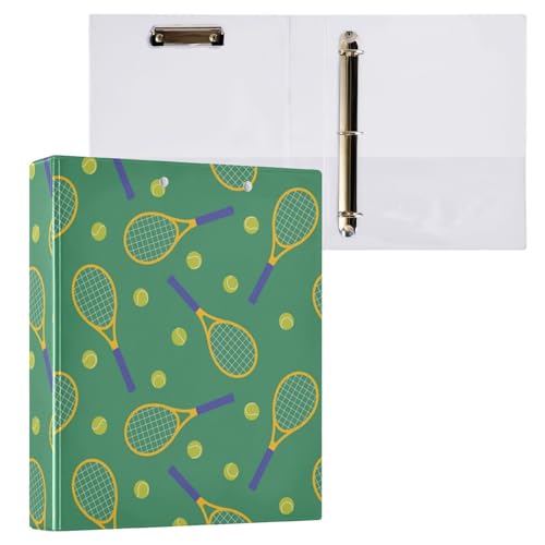 Kcldeci Tennis-Ringbuch mit 3 Ringen, 1 Stück, Klemmbretter mit 3,8 cm rundem Ring für Papier in Briefgröße, Hardcover-Ordner für Schule, Büro und Zuhause von Kcldeci