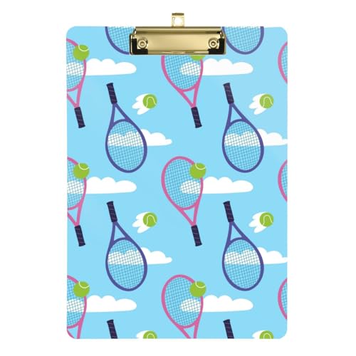 Kcldeci Tennisschläger und Bälle, Sport-Klemmbretter, Acryl, Standard-Buchstabe, A4, Klemmbretter für Klassenzimmer, Lehrer, Frauen, Klemmbrett, Büro, Schulbedarf, Gold, 30,5 x 22,9 cm Kcldeci Tennisschläger und Bälle, Sport-Klemmbretter, Acryl, Standard-Buchstabe, A4, Klemmbretter für Klassenzimmer, Lehrer, Frauen, Klemmbrett, Büro, Schulbedarf, Gold, 30,5 x 22,9 cm von Kcldeci