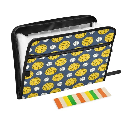 Kcldeci Volleyball-Dokumentenmappe, 13 Fächer, Akkordeon-Aktenordner, A4, Briefgröße, Papier, Dokumente, Quittungen, Organizer, Akkordean-Aktenordner für Klassenzimmer, Zuhause, Büro und Reisen Kcldeci Volleyball-Dokumentenmappe, 13 Fächer, Akkordeon-Aktenordner, A4, Briefgröße, Papier, Dokumente, Quittungen, Organizer, Akkordean-Aktenordner für Klassenzimmer, Zuhause, Büro und Reisen von Kcldeci